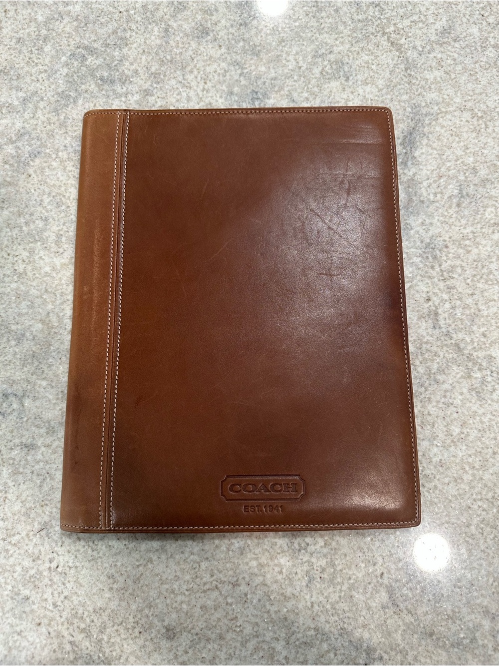 Coach Tan Brown Leather Folio